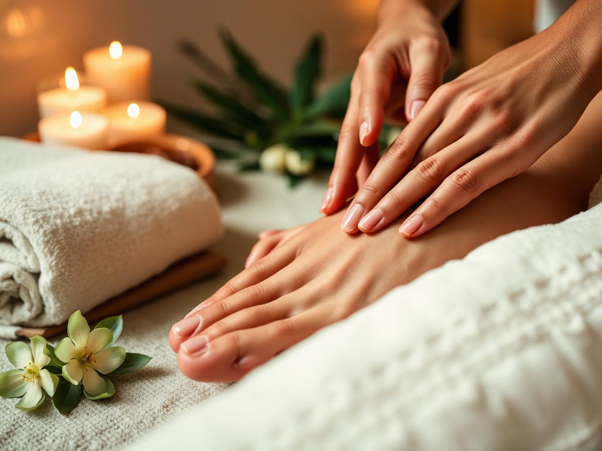Foot reflexology treatment at Ten Toes